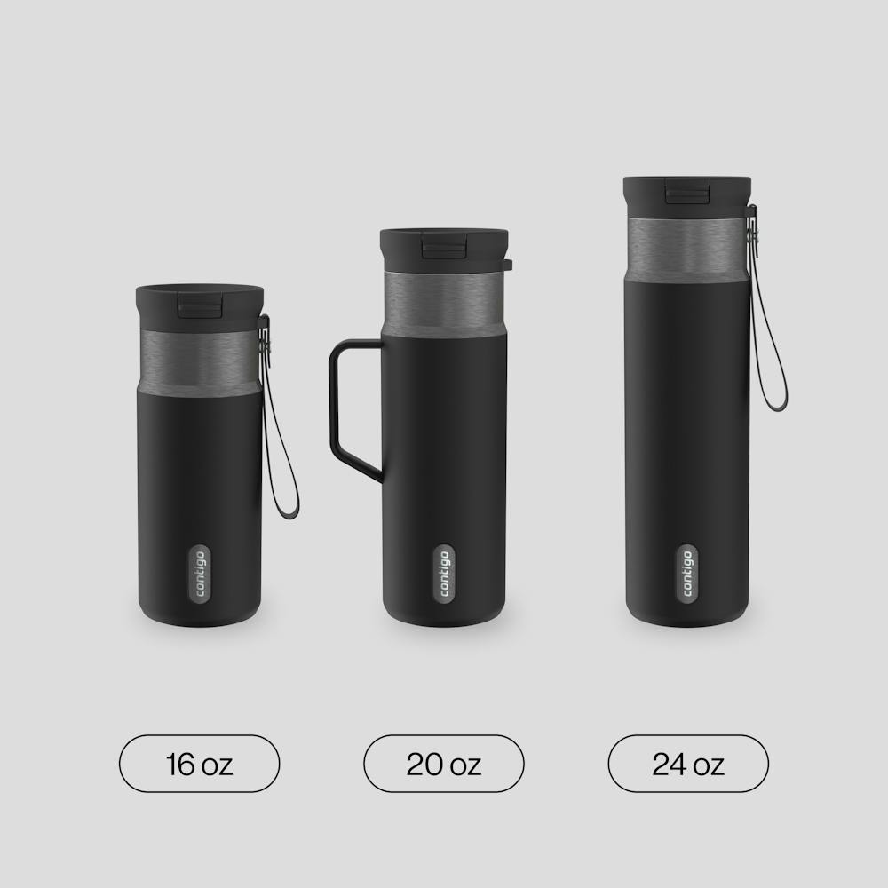20 oz SnapSeal™ Bottle w/Handle - Licorice Gunmetal