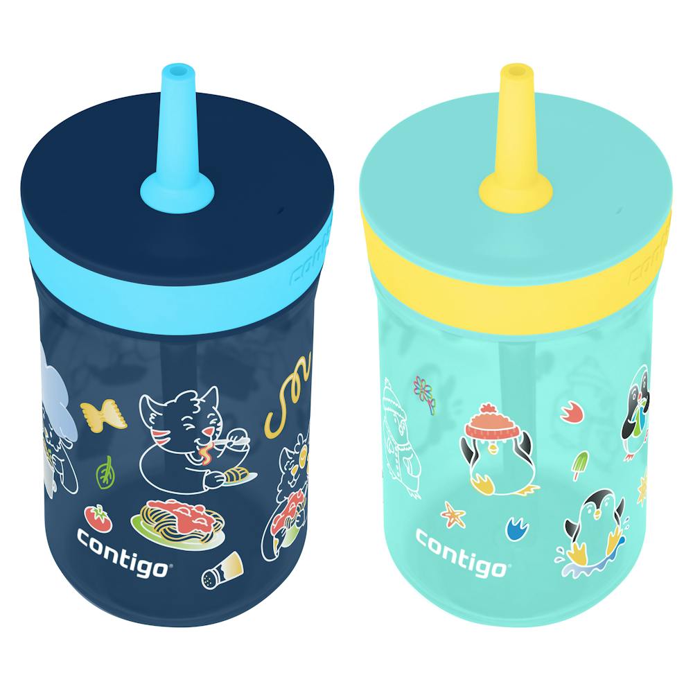 Kids Leighton Spill-Proof Tumbler with Straw, 14oz., 2-Pack - Jade VinePAW Patrol & Blue Raspberry PAW Patrol