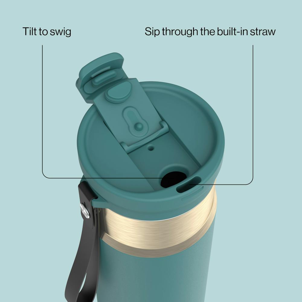 24oz DualSip Bottle - Mineral Teal Champagne