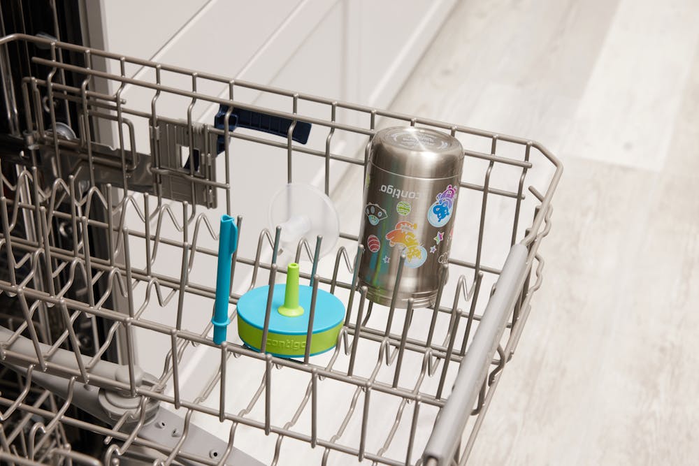 Contigo® Kids Leighton Spill-Proof Stainless Steel Tumbler with Straw, 12oz. - Cool Lime Space Craft